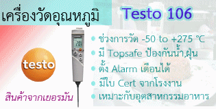 เครื่องวัดอุณหภูมิรุ่นยอดนิยม Testo 106